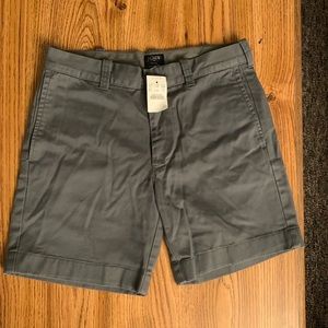 NWT J.Crew 7" Reade shorts, gray/blue, size 28